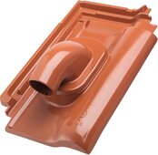 E 58 MAX® - Aluminium solar outlet with base tile naturrot/rot engobiert | Image product range | © © ERLUS AG 2021