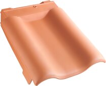 E 58 SL - Ridge connection verge tile left Natural red | Image product range | © © ERLUS AG 2021