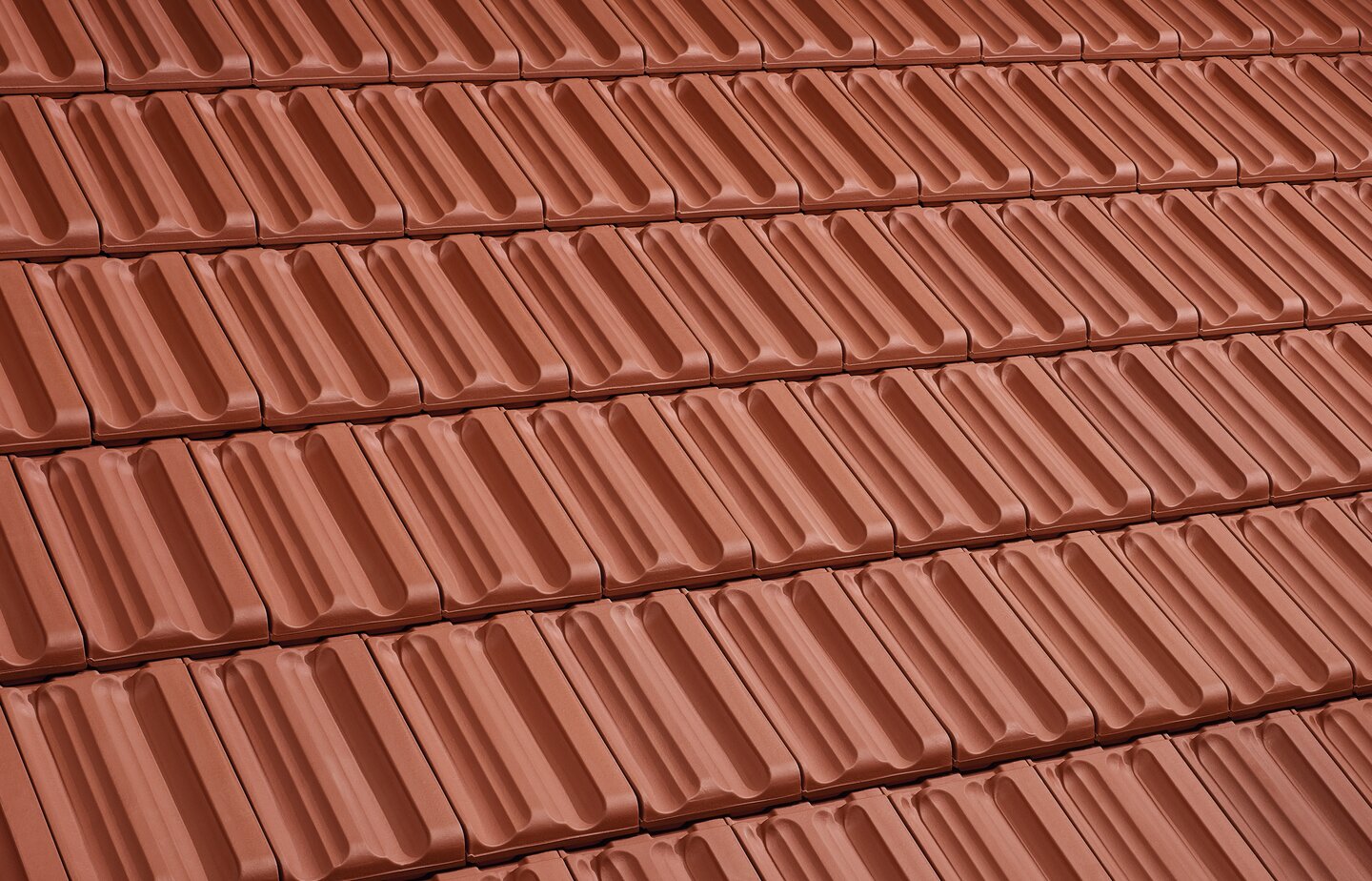 Falzziegel (Interlocking Tile) - Sinterfalz Sinter red | Image roof surface | © © ERLUS AG 2021