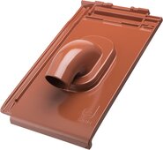 Linea® - Aluminium solar outlet with base tile sinterrot - alu | Image product range