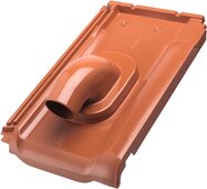 Reformpfanne XXL® - Aluminium solar outlet with base tile rot - alu | Image product range | © © ERLUS AG 2021